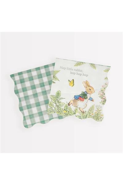 Meri Meri - Peter Rabbit In The Garden Small Napkins - Peter Rabbit Bahçede Peçeteler - S - 16lı Çok Renkli