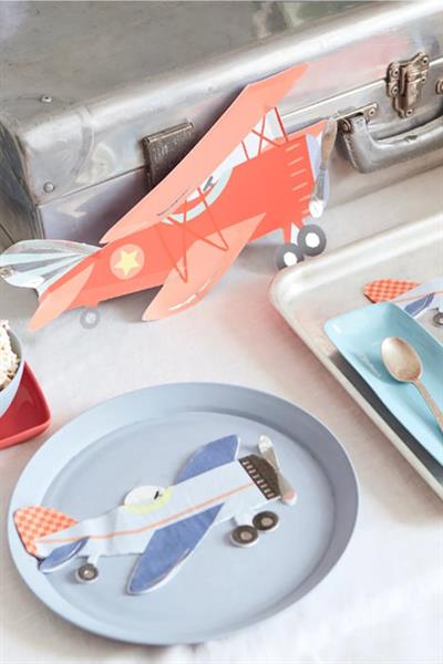 Meri Meri - Plane Napkins - Uçak Peçeteler (x16) Çok Renkli