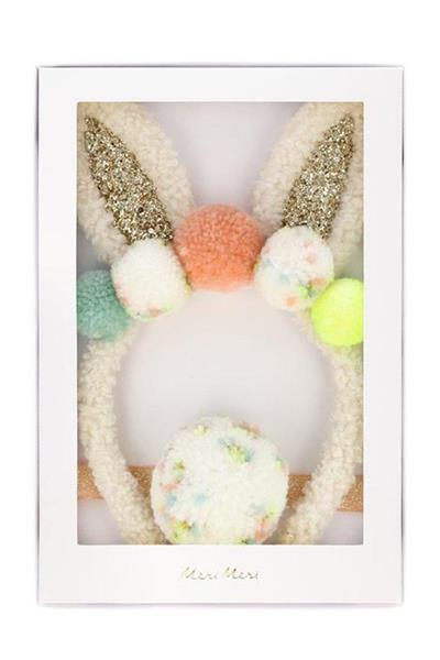 Meri Meri - Pompom Bunny Ear Dress-Up - Ponponlu Tavşan Kulağı Kiti Çok Renkli