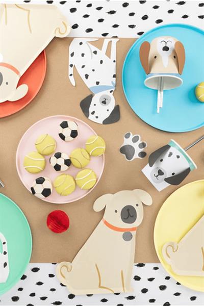 Meri Meri - Puppy Cups - Yavru Köpek Bardaklar - 8li Çok Renkli