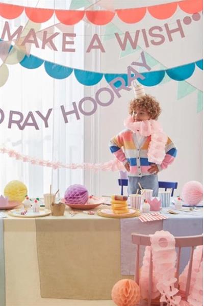 Meri Meri - Rainbow Birthday Garland - Gökkuşağı Doğum Günü Asılan Süsler - 8 parça Çok Renkli