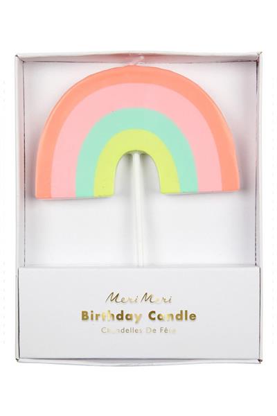 Meri Meri - Rainbow Candle - Gökkuşağı Mum Çok Renkli