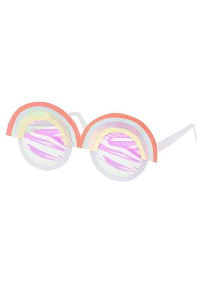 Meri Meri - Rainbow Paper Glasses - Gökkuşağı Kağıt Gözlük Çok Renkli