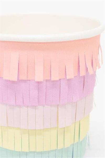Meri Meri - Rainbow Sun Cups - Gökkuşağı Güneşli Bardaklar - 8li Çok Renkli