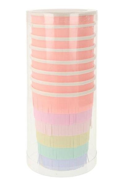 Meri Meri - Rainbow Sun Cups - Gökkuşağı Güneşli Bardaklar - 8li Çok Renkli