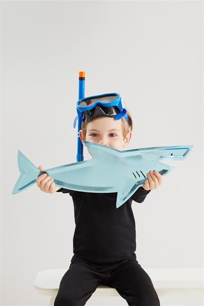 Meri Meri - Shark Platters - Köpek Balığı Servis Tabakları - 4lü Çok Renkli
