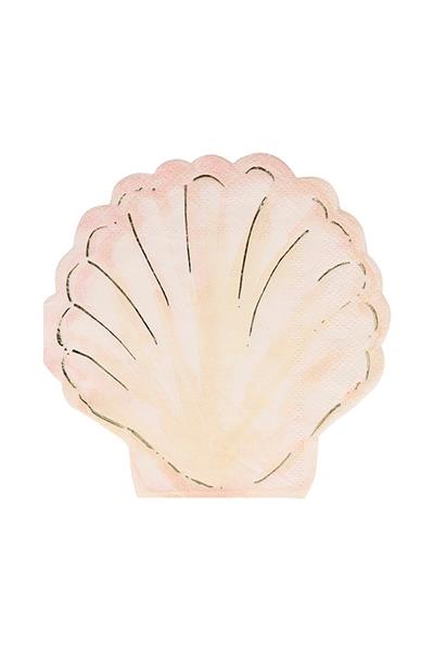 Meri Meri - Shell Napkins - Deniz Kabuğu Peçete Çok Renkli