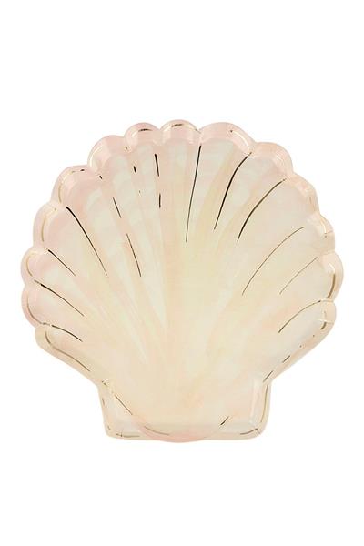 Meri Meri - Shell Plates - Deniz Kabuğu Tabak Çok Renkli