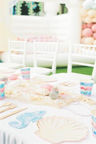 Meri Meri - Shell Plates - Deniz Kabuğu Tabak Çok Renkli