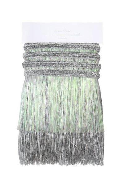 Meri Meri - Silver Iridescent Tinsel Fringe Garland - Gümüş Püsküllü Asılan Süs Çok Renkli
