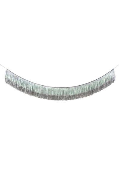 Meri Meri - Silver Iridescent Tinsel Fringe Garland - Gümüş Püsküllü Asılan Süs Çok Renkli