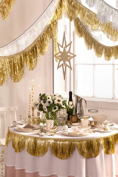 Meri Meri - Simli Saçaklı Altın Asılan Süs Çok Renkli