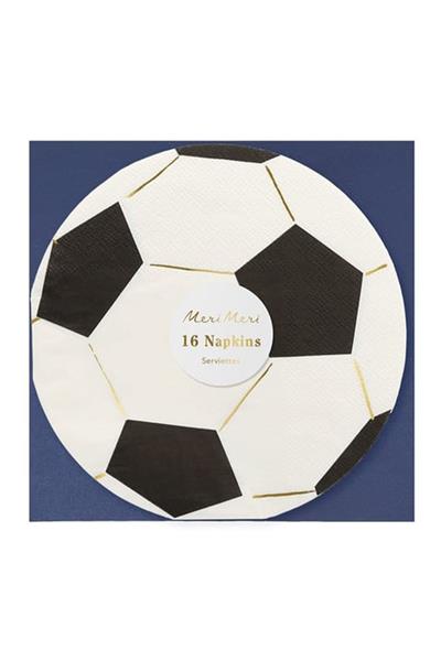 Meri Meri - Soccer Napkins - Futbol Peçeteler - 16lı Çok Renkli