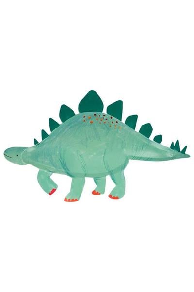 Meri Meri - Stegosaurus Platters - Dinozor Servis Tabağı Çok Renkli