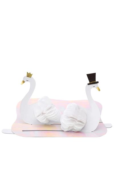 Meri Meri - Swan Wedding Card - Kuğulu Düğün Tebrik Kartı Çok Renkli