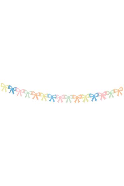 Meri Meri - Tissue Paper Bow Garland - Fiyonk Asılan Süsler (x3) Çok Renkli