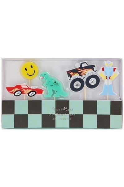 Meri Meri - Toybox Mumlar - 5 Adet Çok Renkli