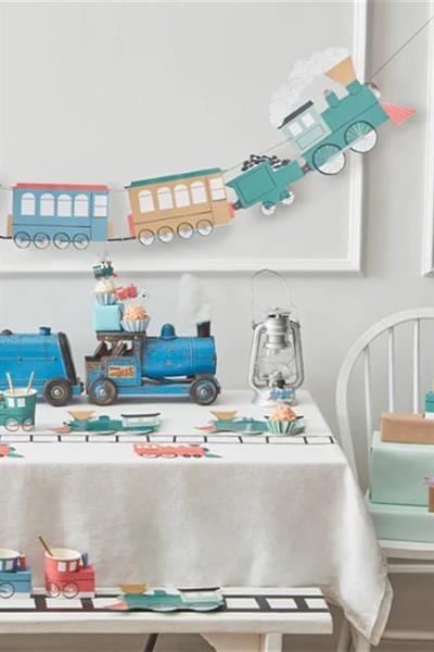 Meri Meri - Train Garland - Tren Asılan Süs Çok Renkli
