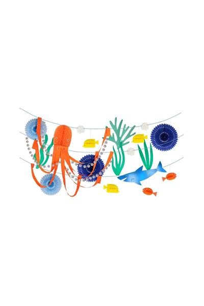 Meri Meri - Under The Sea Garland - Su Altı Dünyası Asılan Süs Çok Renkli