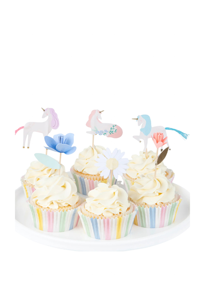 Meri Meri - Unicorn Cupcake Kit - 24 Adet Çok Renkli