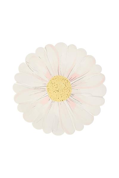 Meri Meri - Wild Daisy Plates - Yabani Papatya Tabaklar - 8li Çok Renkli