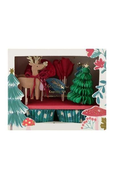 Meri Meri - Winter Woodland - Orman Cupcake Kiti Çok Renkli