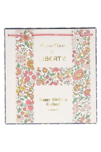 Meri Meri x Liberty - Happy Birthday Asılan Süs Çok Renkli