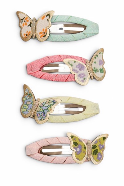 Mimi & Lula Floral Butterfly 4lü Toka Çok Renkli