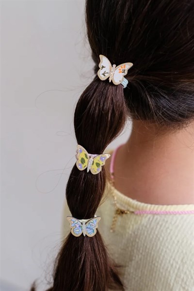 Mimi & Lula Floral Butterfly Mini 6lı Lastik Toka Çok Renkli