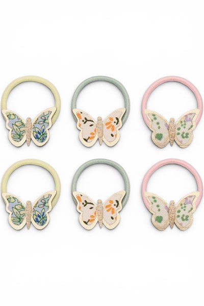 Mimi & Lula Floral Butterfly Mini 6lı Lastik Toka Çok Renkli
