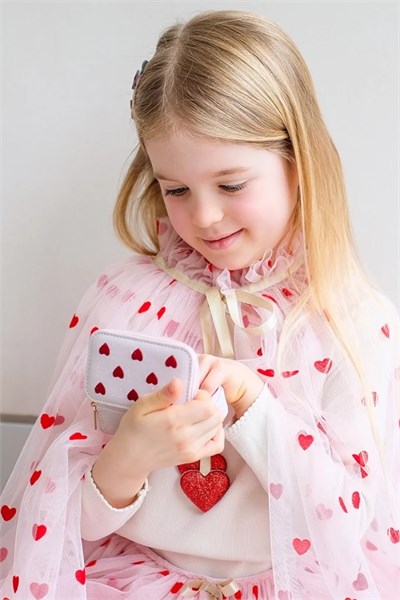 Mimi & Lula Heart Print Pelerin Çok Renkli