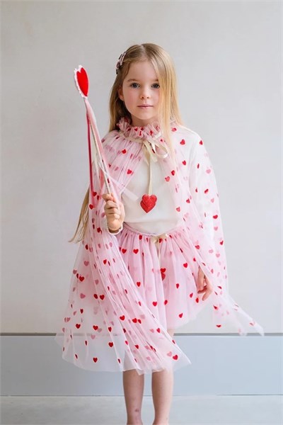 Mimi & Lula Heart Print Pelerin Çok Renkli