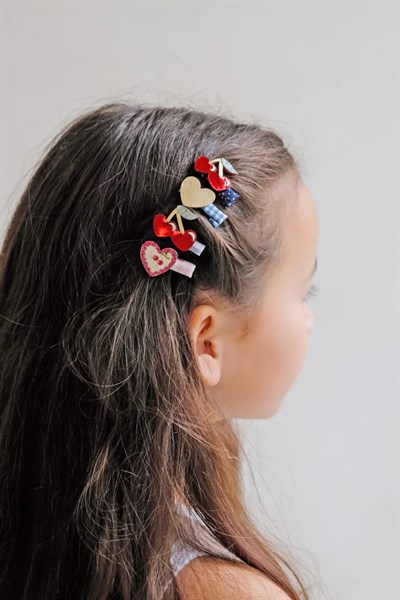 Mimi & Lula Red Cherries Mini 8li Toka Çok Renkli