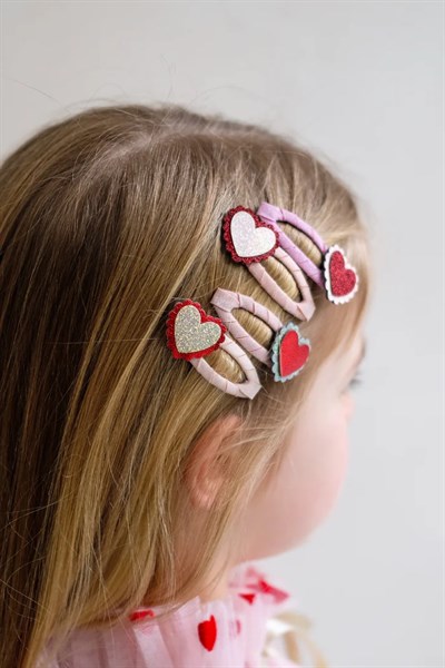 Mimi & Lula Scalloped Heart 4lü Toka Çok Renkli