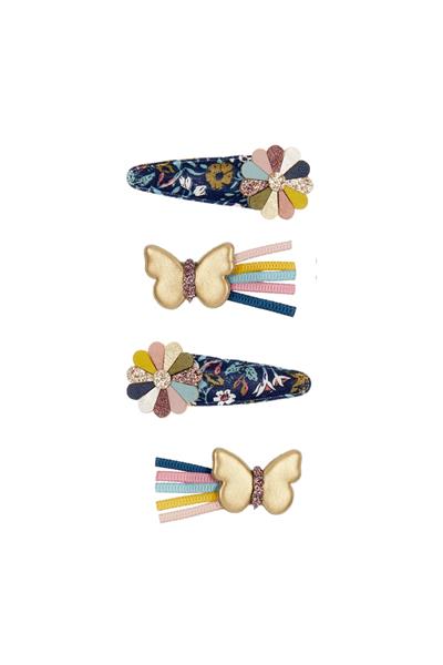 Mimi & Lula Winter Flora Butterfly 4lü Toka Çok Renkli