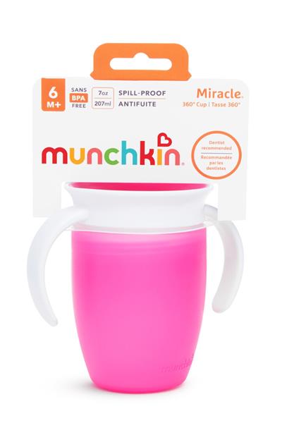 Munchkin Mucize  360° Alıştırma Bardağı, 6ay+ Pembe