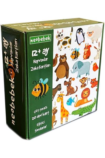 Neo Bebek / Hayvanlar Zeka Kartları Çok Renkli