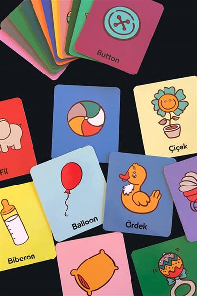 Neo Bebek / İlk Kelimelerim Zeka Kartları Çok Renkli