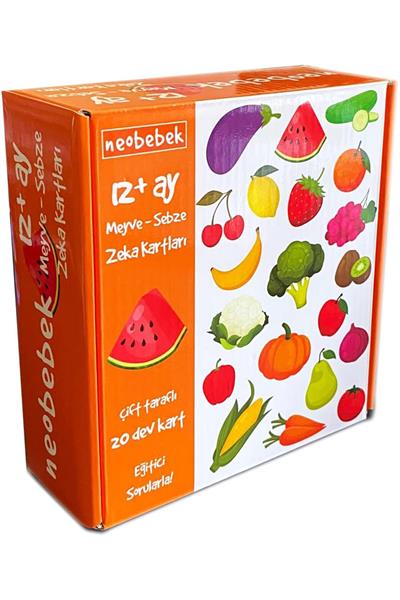 Neo Bebek / Meyve - Sebze Zeka Kartları Çok Renkli