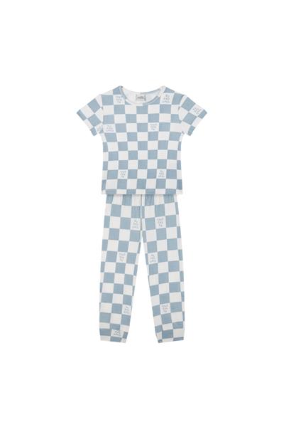 No Bad Days Kısa Kollu Pijama Takımı Mavi