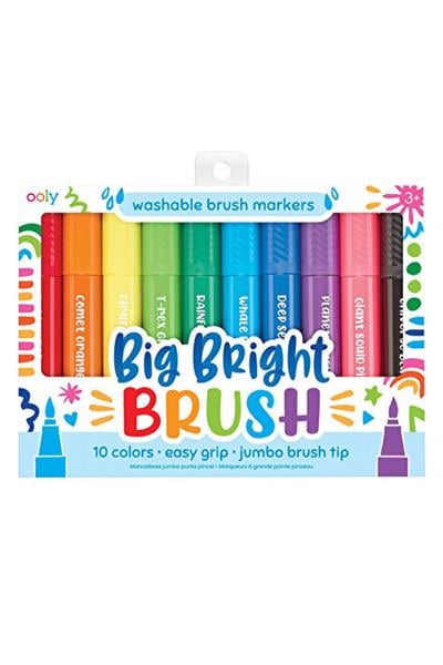 Ooly Big Bright Fırça Uçlu 10lu Keçeli Kalem Çok Renkli