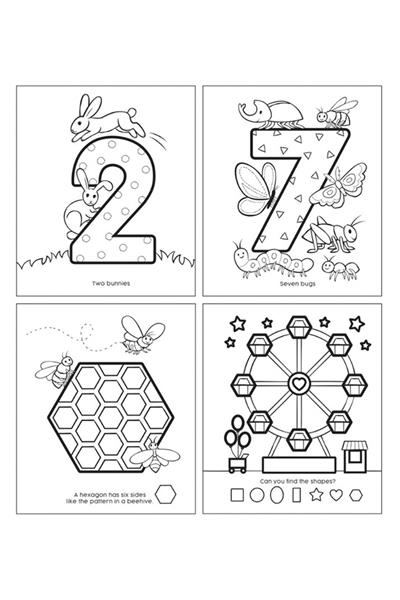 Ooly Boyama Kitabı - 123 Shapes & Numbers Çok Renkli