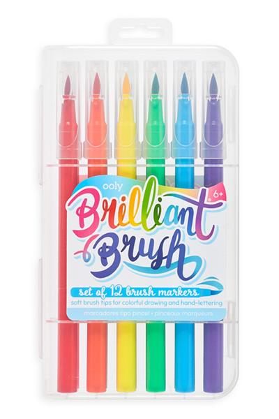 Ooly Brilliant Brush Fırça Uçlu 12li Keçeli Kalem Çok Renkli