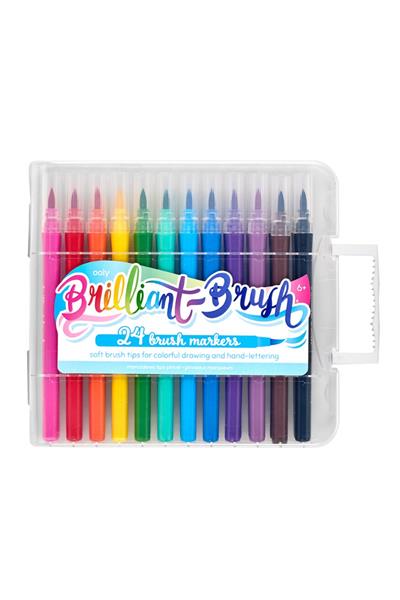 Ooly Brilliant Brush Fırça Uçlu 24lü Keçeli Kalem Çok Renkli