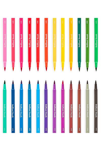 Ooly Brilliant Brush Fırça Uçlu 24lü Keçeli Kalem Çok Renkli