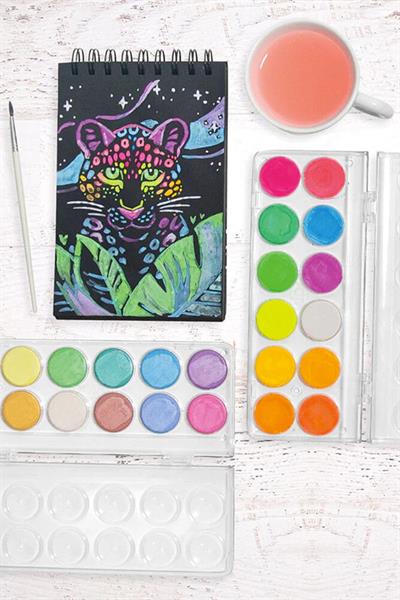 Ooly Chroma Blends 12li Sulu Boya Neon Renkler Çok Renkli