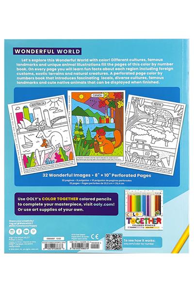 Ooly Color By Numbers Sayılarla Boyama Kitabı - Wonderful World Çok Renkli