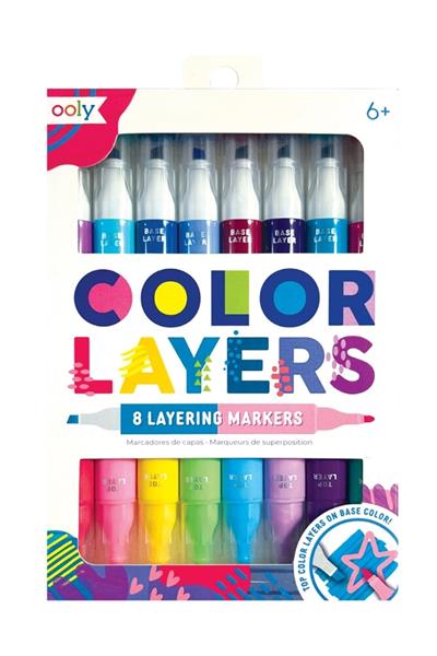Ooly Color Layers Çift Uçlu 8li Keçeli Kalem Çok Renkli