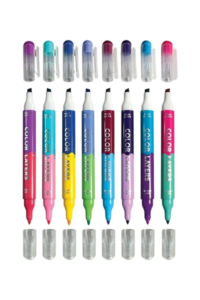 Ooly Color Layers Çift Uçlu 8li Keçeli Kalem Çok Renkli