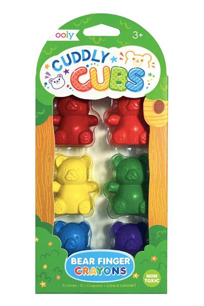 Ooly Cuddly Cubs Bear 6lı Parmağa Takılabilir Mum Boya Çok Renkli